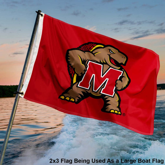 College Flags & Banners Co. Maryland Terrapins Small 2x3 Foot Flag