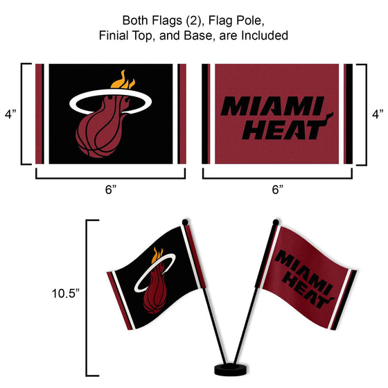 WinCraft Miami Heat Desk and Table Top Flags