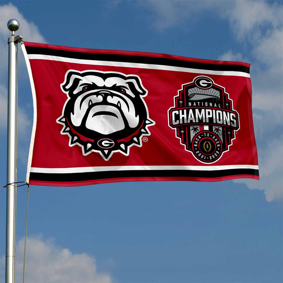 Georgia Bulldogs 2022 College Football National Champions Banner Flag