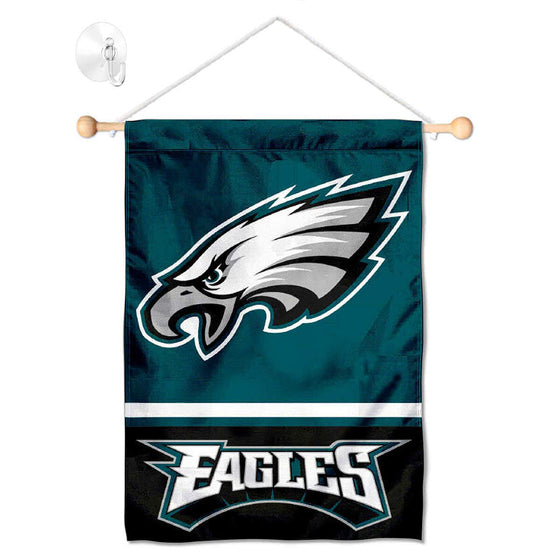 Philadelphia Eagles Banner Window Wall Hanging Flag with Suction Cup