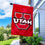 College Flags & Banners Co. Utah Utes Red Banner Flag with Flag Pole Set