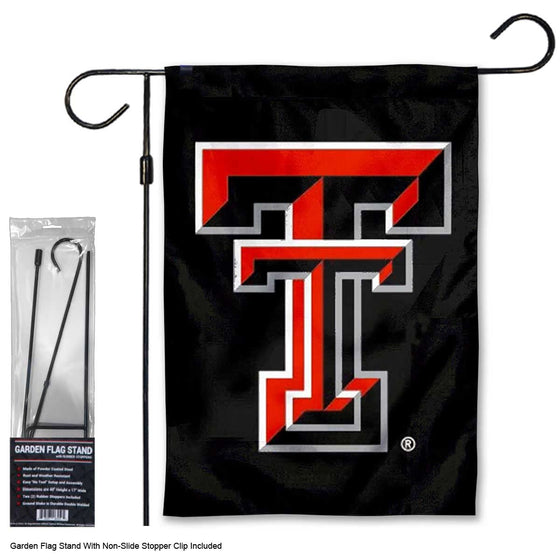 Texas Tech Red Raiders Garden Banner Flag with Stand Pole Holder