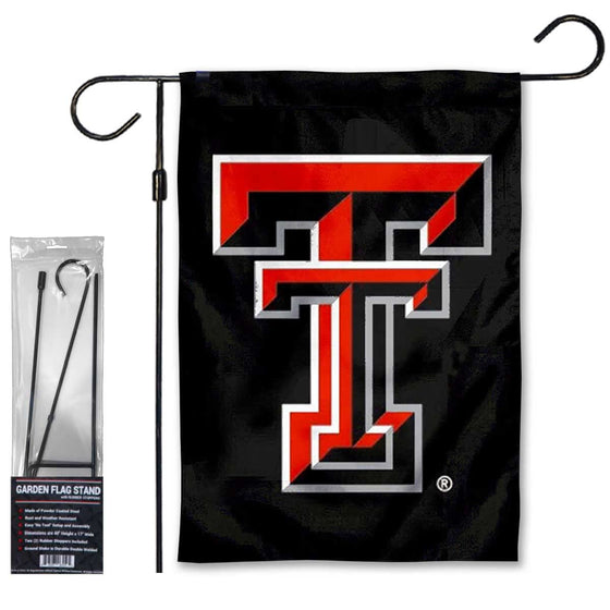 Texas Tech Red Raiders Garden Banner Flag with Stand Pole Holder