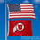 College Flags & Banners Co. Utah Utes 2x3 Foot Small Flag and USA 3x5 Flag Set