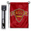 Flagler College Saints Logo Garden Flag and USA Flag Stand Pole Holder Set