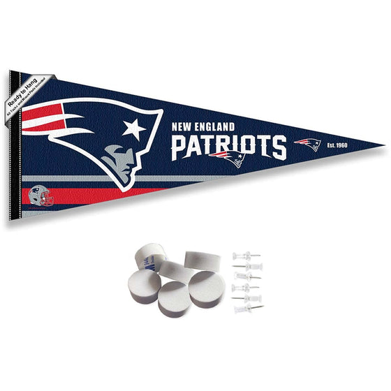 New England Patriots Pennant Banner and Wall Tack Pads