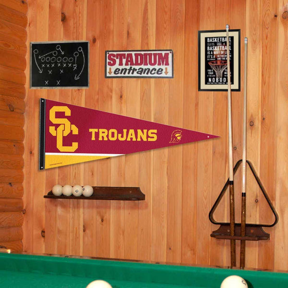 College Flags & Banners Co. USC Trojans Pennant Flag and Wall Tack Mount Pads