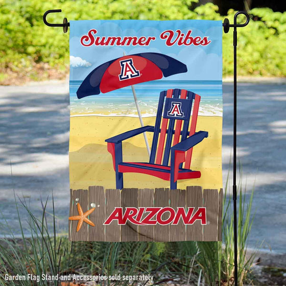 College Flags & Banners Co. Arizona Wildcats Summer Season Vibes Double Sided Garden Yard Flag