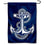 College Flags & Banners Co. US Navy Anchor Garden Flag and USA Flag Stand Pole Holder Set