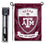 Texas A&M University Gig Em Aggies Shield Garden Flag and Flag Stand Pole Holder Set