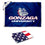 College Flags & Banners Co. Gonzaga Bulldogs Small 2'x3' Flag and USA 3x5 Flag Set