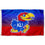 College Flags & Banners Co. Kansas Jayhawks Gradient Ombre Flag and USA 3x5 Flag Set