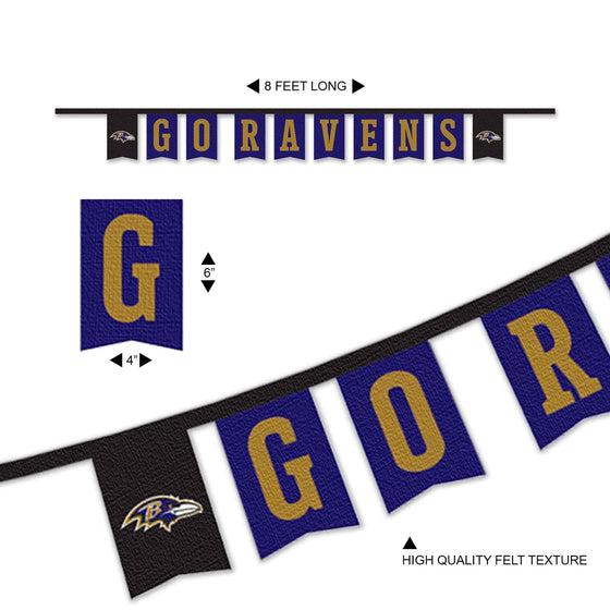 WinCraft Baltimore Ravens Banner String Pennant Flags