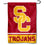 College Flags & Banners Co. USC Trojans Garden and USA Flag Stand Pole Holder Set