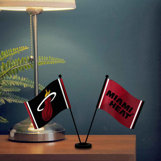 WinCraft Miami Heat Desk and Table Top Flags