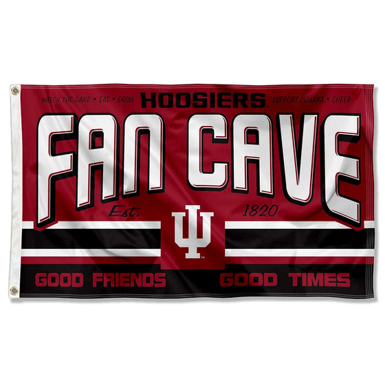 Indiana Hoosiers Fan Man Cave Banner Flag