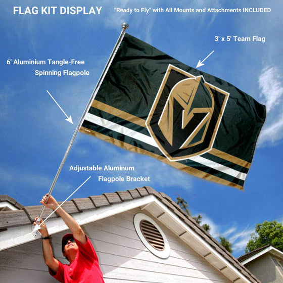 WinCraft Vegas Golden Knights Flag Pole and Bracket Set