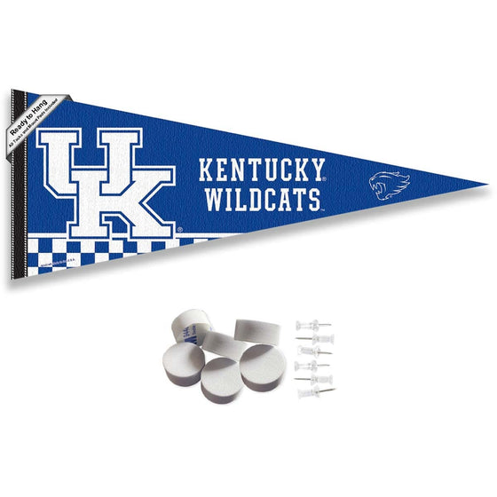 College Flags & Banners Co. Kentucky Wildcats Pennant Flag and Wall Tack Mount Pads