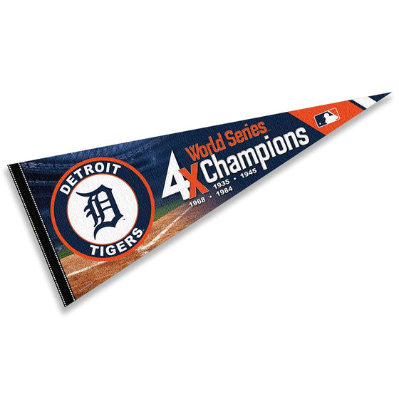 WinCraft Tigers 4 Time Champions Pennant Flag