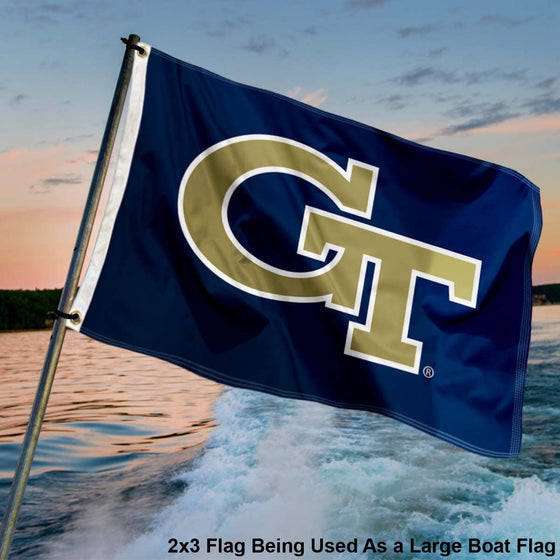 College Flags & Banners Co. Georgia Tech Yellow Jackets Small 2x3 Foot Flag