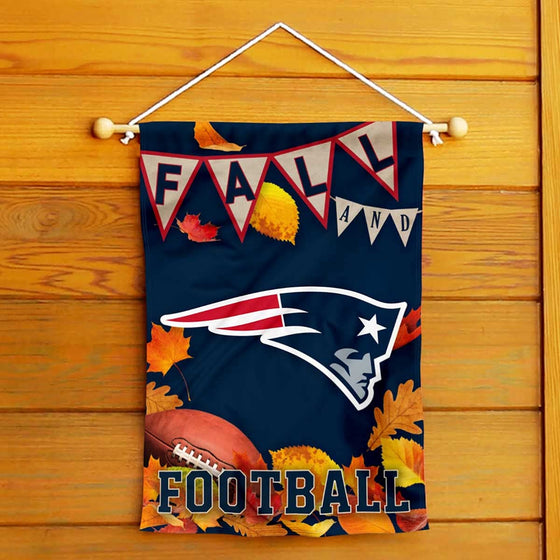 WinCraft New England Patriots Fall Leaves Decorative Football Garden Flag Double Sided Banner