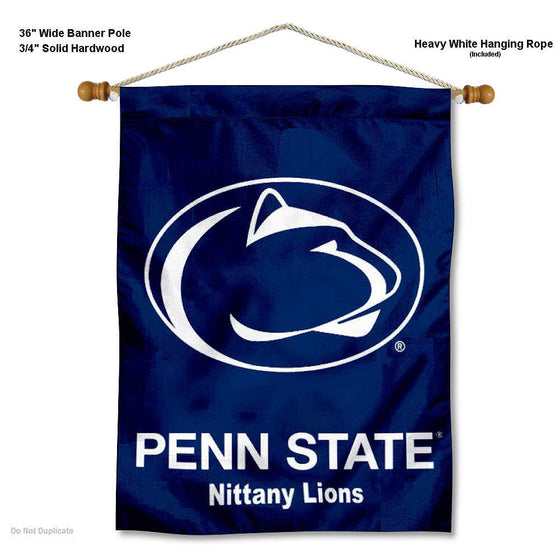 College Flags & Banners Co. Penn State Nittany Lions and Wood Banner Pole Set