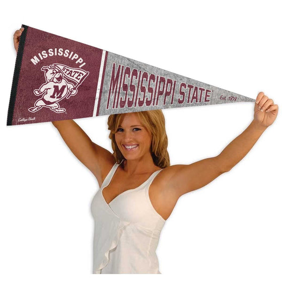 Mississippi State Bulldogs Pennant Throwback Vintage Banner