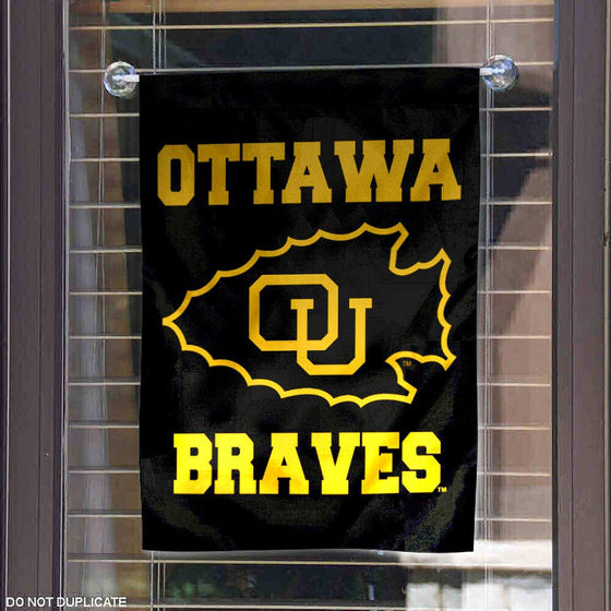 College Flags & Banners Co. Ottawa Braves Garden Flag