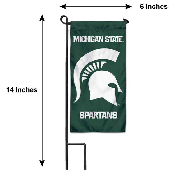 College Flags & Banners Co. Michigan State Spartans Mini Garden and Flower Pot Flag Topper