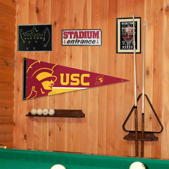 College Flags & Banners Co. USC Trojans Trojan Pennant Flag and Wall Tack Mount Pads