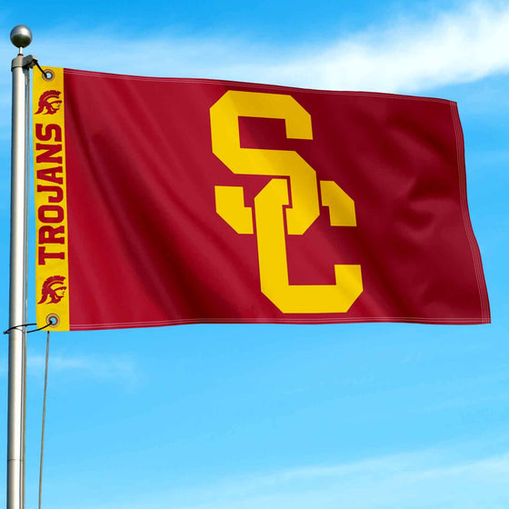 College Flags & Banners Co. USC Trojans Printed Header 3x5 Foot Banner Flag