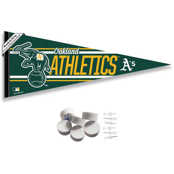 Oakland Athletics Pennant Banner and Wall Tack Pads