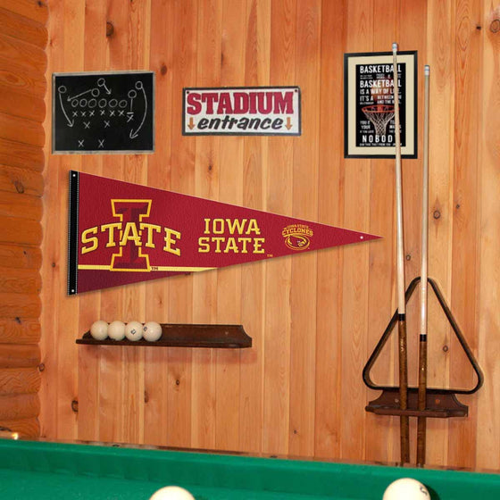 College Flags & Banners Co. Iowa State Cyclones Pennant Flag and Wall Tack Mount Pads