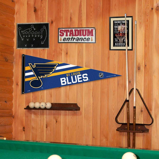 St. Louis Blues Pennant Flag and Wall Tack Pads Mounts