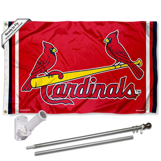 WinCraft St. Louis Cardinals Birds Flag Pole and Bracket Set