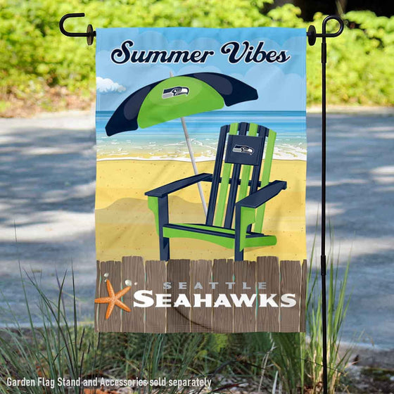 WinCraft Seattle Seahawks Summer Decorative Seasonal Garden Flag Double Sided Banner