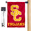 USC Trojans New SC Logo Garden Flag and Mailbox Post Pole Mount Holder Set