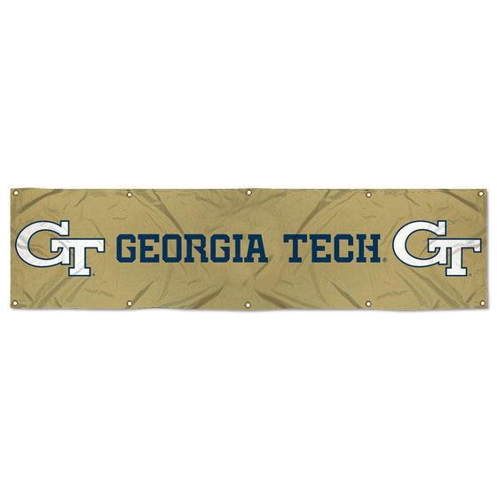 College Flags & Banners Co. Georgia Tech Yellow Jackets Large 2x8 Foot Banner