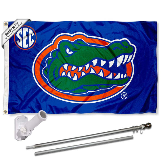 College Flags & Banners Co. Florida Gators SEC Flag with Pole and Bracket Kit