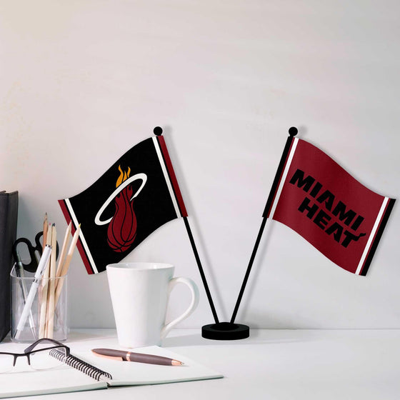 WinCraft Miami Heat Desk and Table Top Flags