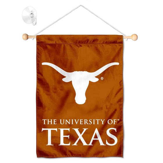 College Flags & Banners Co. Texas Longhorns Wordmark Banner for Windows Doors and Walls