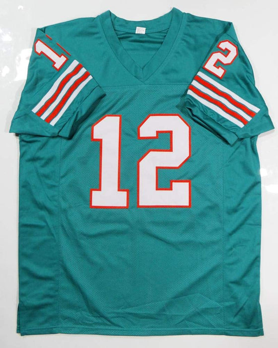 Bob Griese Autographed Teal Pro Style Jersey - JSA Witness Auth 2 Top