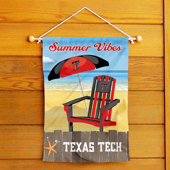 College Flags & Banners Co. Texas Tech Red Raiders Summer Season Vibes Double Sided Garden Yard Flag