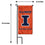 College Flags & Banners Co. Illinois Fighting Illini Mini Garden and Flower Pot Flag Topper
