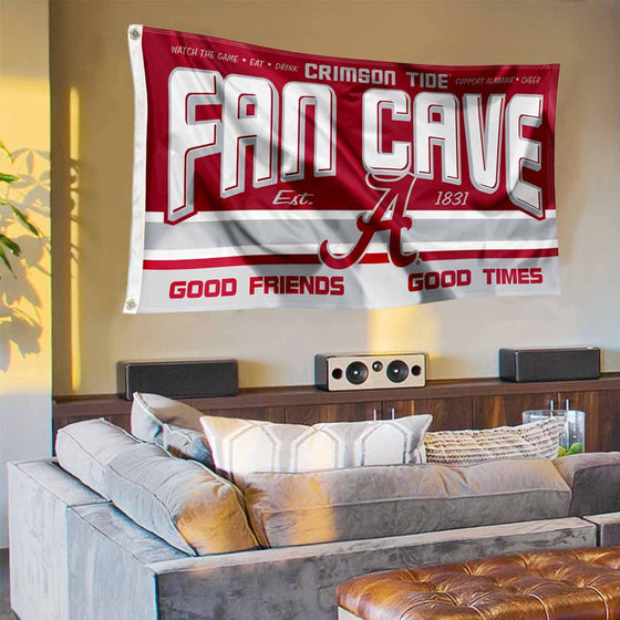 Alabama Crimson Tide Fan Man Cave Banner Flag