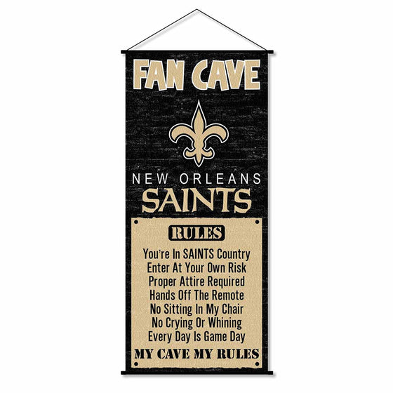 WinCraft New Orleans Saints Man Cave Fan Banner Wall Door Scroll