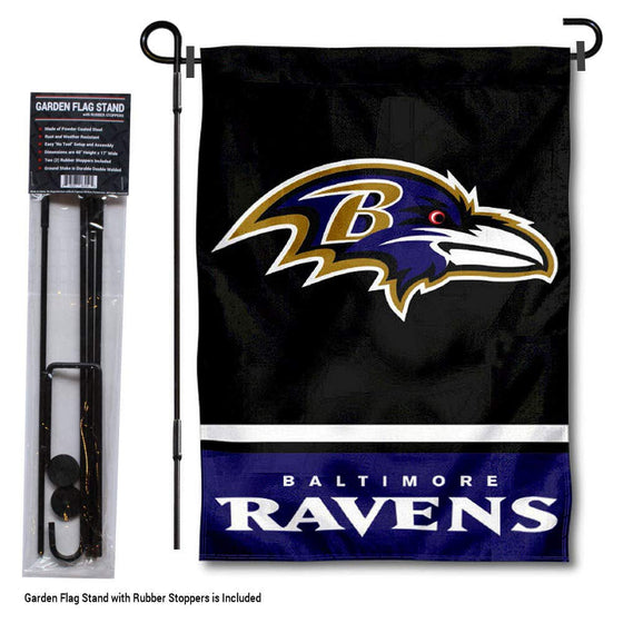 WinCraft Baltimore Ravens Garden Flag with Stand Holder