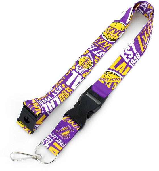 Los Angeles Lakers Lanyard Breakaway Style Dynamic Design Special Order