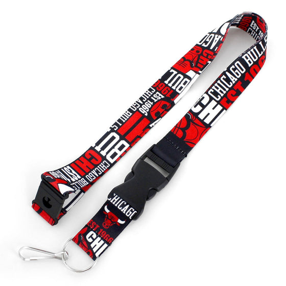 Chicago Bulls Lanyard Breakaway Style Dynamic Design Special Order