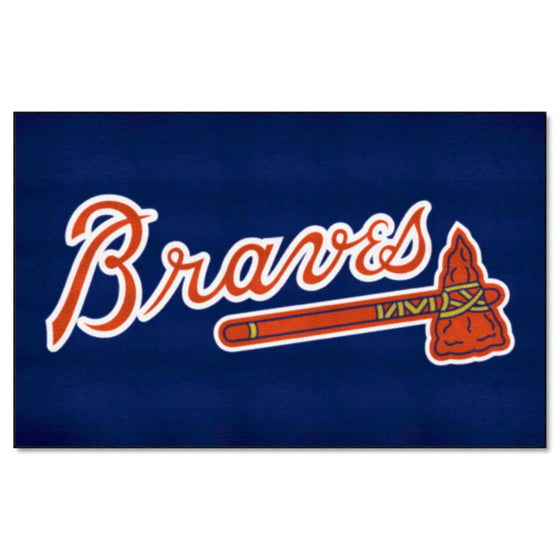 Atlanta Braves "Braves" Script Logo Ulti-Mat Rug - 5ft. x 8ft.